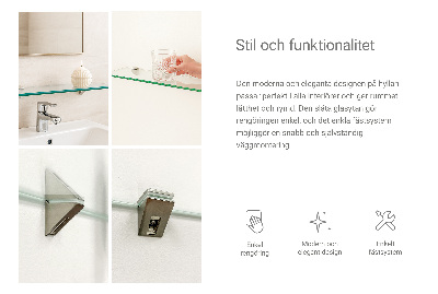 Raft pentru baie transparent