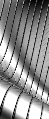 Stor pentru geam cu design de abstracție metalică