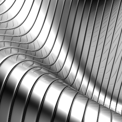 Stor pentru geam cu design de abstracție metalică