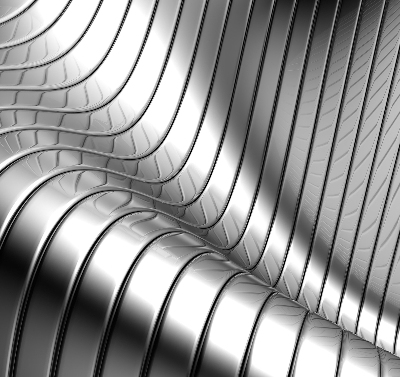 Stor pentru geam cu design de abstracție metalică