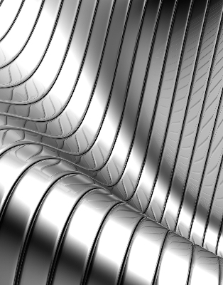 Stor pentru geam cu design de abstracție metalică