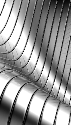 Stor pentru geam cu design de abstracție metalică