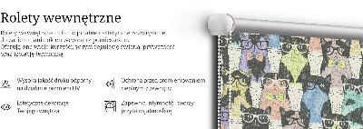 Jaluzele tip roletă cu model Pisici