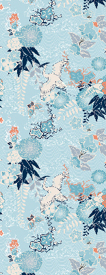 Stor geam interior albastră