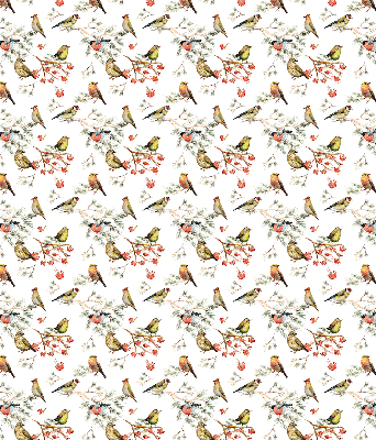 Stor pentru geam cu păsări pe ramuri