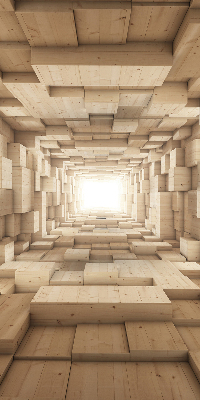 Geam interior de lemn 3D