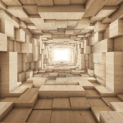 Geam interior de lemn 3D