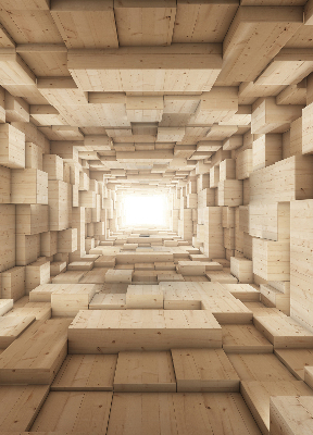 Geam interior de lemn 3D