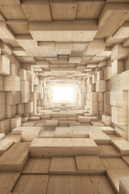 Geam interior de lemn 3D