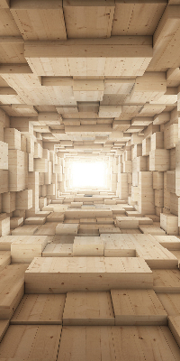 Geam interior de lemn 3D