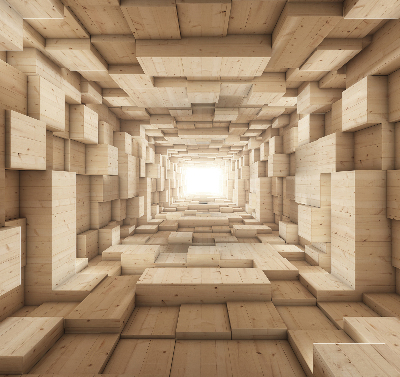 Geam interior de lemn 3D