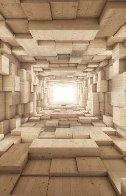 Geam interior de lemn 3D