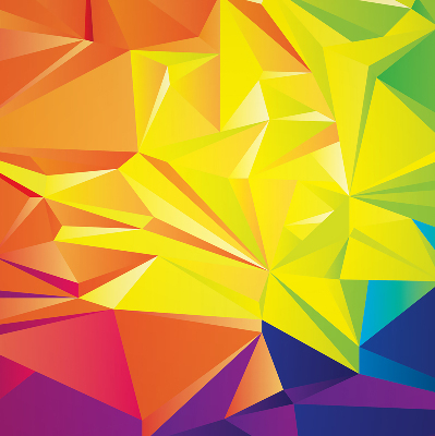 Stor pentru geam model origami colorat