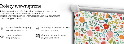 Stor geam interior cu flori pictate