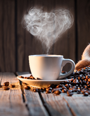 Stor pentru geam o ceașcă de cafea