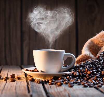 Stor pentru geam o ceașcă de cafea