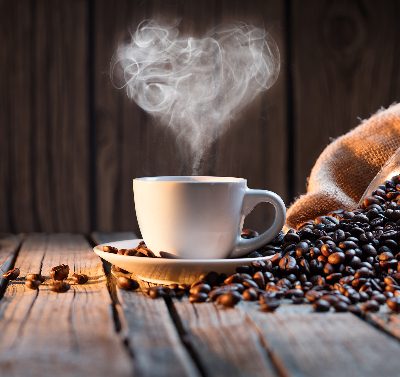 Stor pentru geam o ceașcă de cafea
