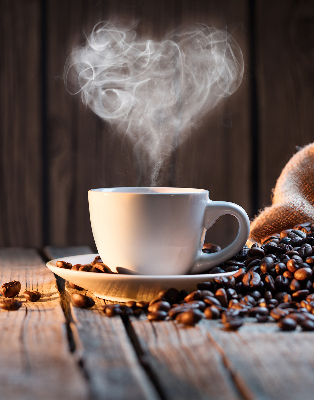 Stor pentru geam o ceașcă de cafea