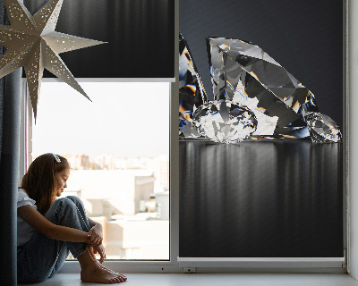Stor pentru geam cu model diamante