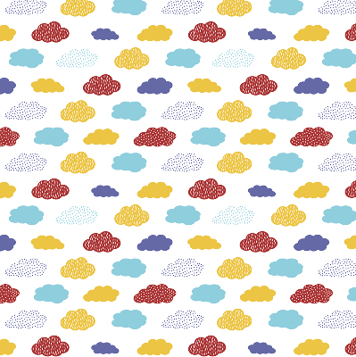 Stor geam interior cu nori colorați