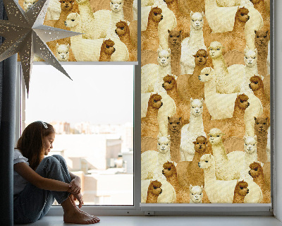 Stor pentru geam o turmă de alpaca