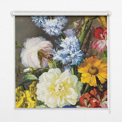 Stor geam interior un buchet de flori