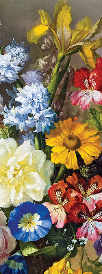 Stor geam interior un buchet de flori