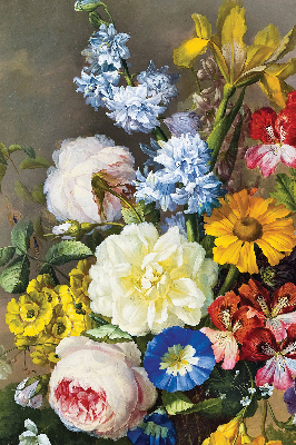 Stor geam interior un buchet de flori