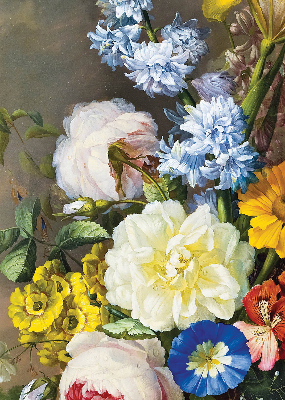 Stor geam interior un buchet de flori