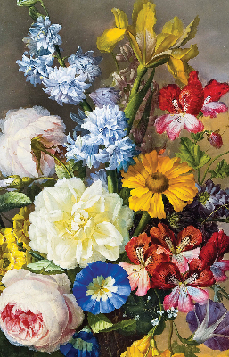 Stor geam interior un buchet de flori
