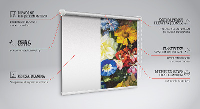 Stor geam interior un buchet de flori