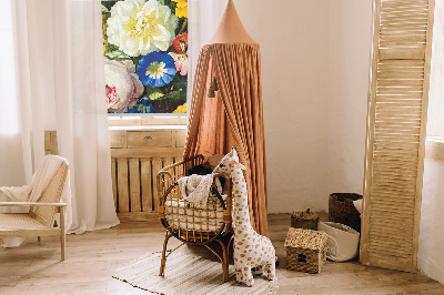 Stor geam interior un buchet de flori