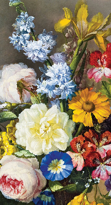 Stor geam interior un buchet de flori