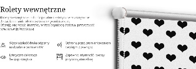 Stor geam interior cu inimi negre