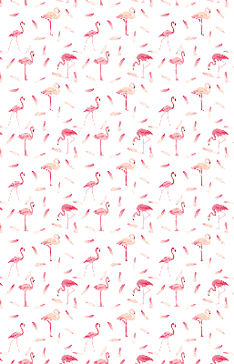 Stor geam interior cu motivul Flamingo și penele lor