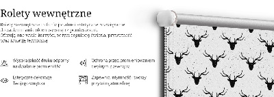 Stor geam interior cu capete de cerb negre