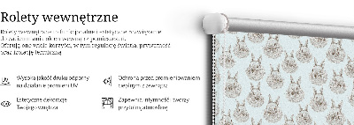 Stor pentru geam cu model Iepuri
