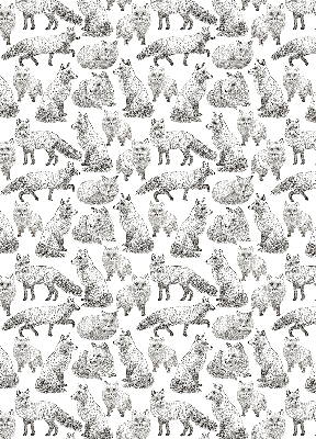 Jaluzele tip roleta cu model de vulpi gri
