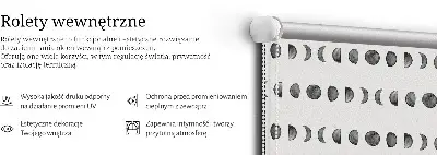 Jaluzele tip roleta cu imprimeul Fazele lunii
