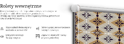 Jaluzele tip roleta cu model floare într-un romb