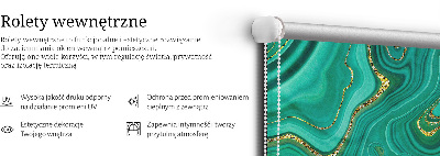 Jaluzele tip roleta în culoare de marmură verde