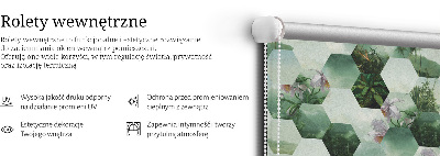 Jaluzele tip roleta hexagoane verzi