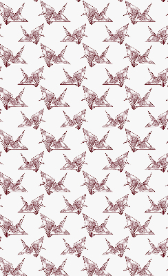 Stor pentru geam cu model origami cu lebede