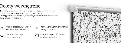 Stor geam interior cu pisici desenate