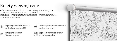 Stor pentru geam cu trandafiri desenați