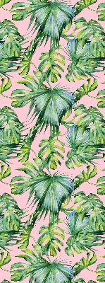 Jaluzele tip roleta cu model de frunze tropicale