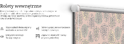 Stor pentru geam cu model de frunze colorate