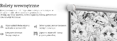 Jaluzele tip roleta cu model pisici desenate