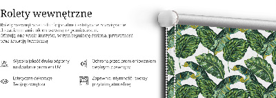 Stor pentru geam cu model de frunze exotice