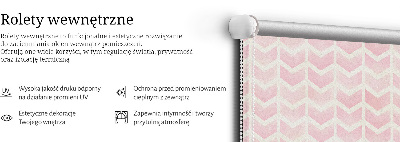 Stor geam interior în model zigzaguri roz